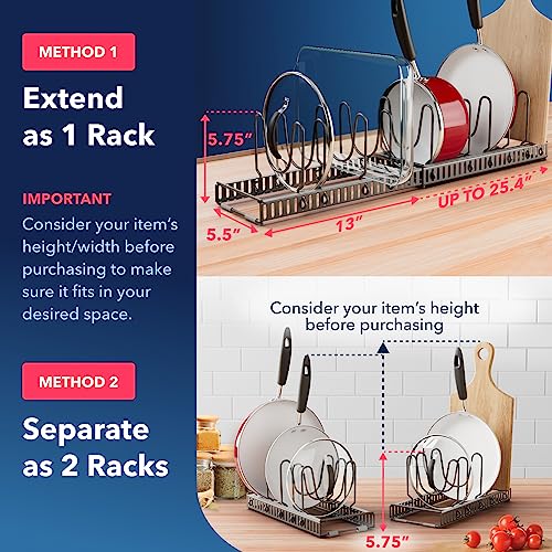 Better Things Home 5.5” Wide 12-Slot Adjustable Pot Lid Organizer - Image 6