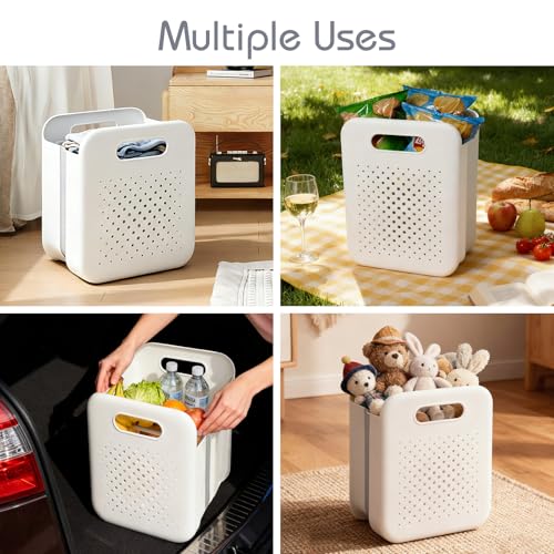 Collapsible Laundry Basket, Wall Mounted Foldable Hamper - Image 7