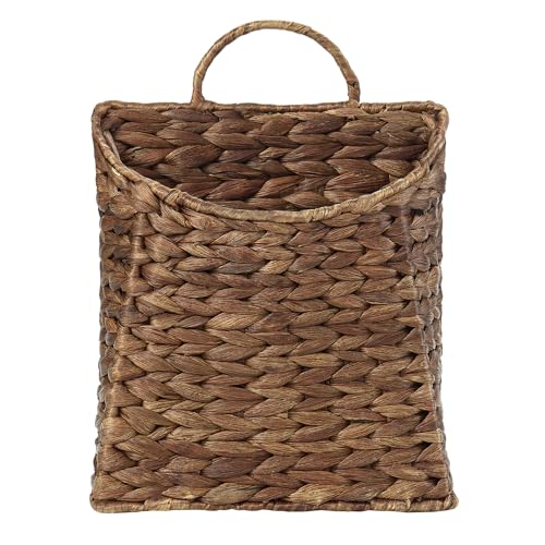 Water Hyacinth Hanging Wall Basket, Handwoven Wicker Wall Hanging - Image 2