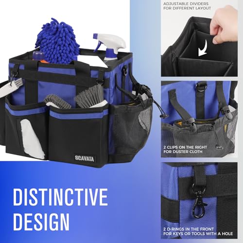 SCAVATA Compact Wearable Cleaning Caddy with Handle & Shoulder - Image 4