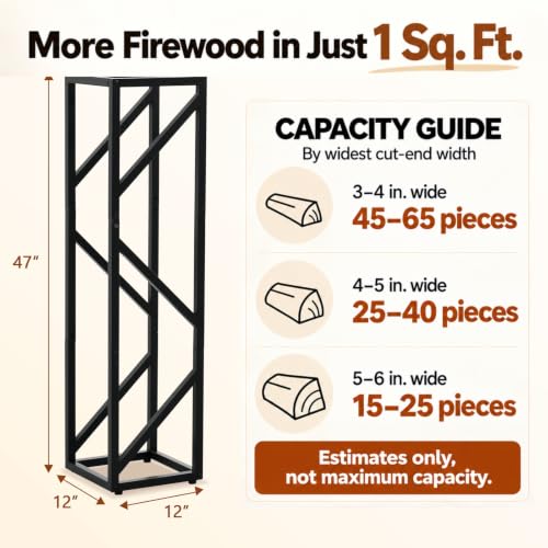 Firewood Rack Indoor, 47-Inch Indoor Firewood Holder - Image 3