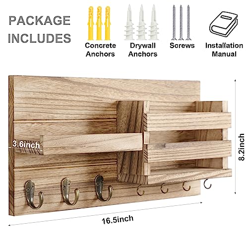 Lwenki Mail Organizer for Wall Mount – Key Holder | Home Organization - Image 4