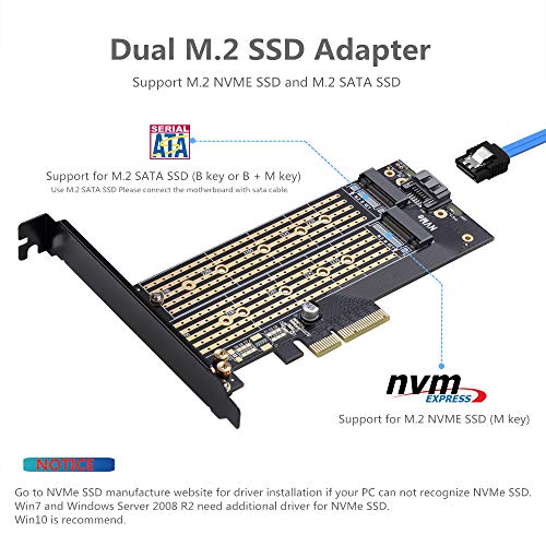 Dual M.2 PCIE Adapter for SATA or PCIE NVMe SSD with | All Products - Image 4