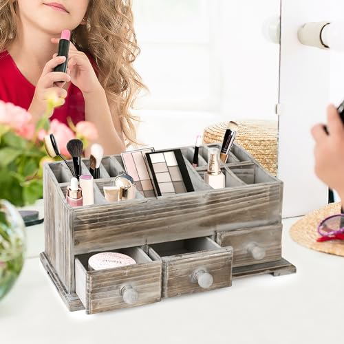 Besti Rustic Vanity Organizer for Cosmetics, Makeup - Image 8