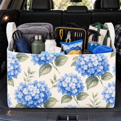 Hydrangea Car Trunk Organizer, Foldable Auto Storage - Image 2