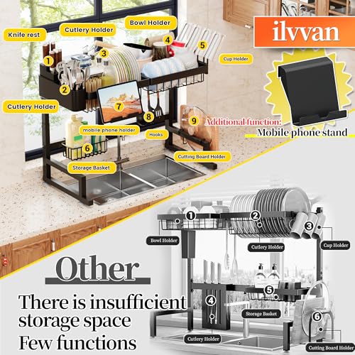 ilvvan Over Sink Dish Drying Rack (Expandable Height | All Products - Image 6