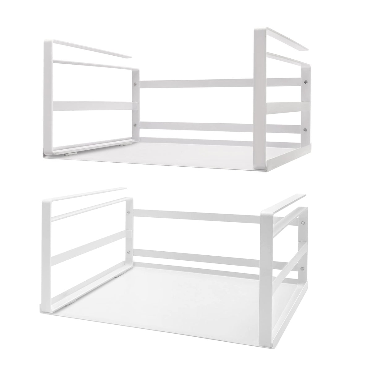 Under Shelf Basket 2 Pack, Cabinet Storage Organizer, 13.4" White - Image 1