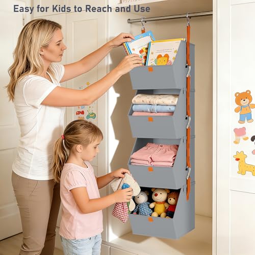 DIMJ 4-Tier Hanging Closet Organizer, Modular Bins for RVs - Image 5