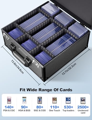 Carbon Fiber Graded Card Storage Box, TSA Lock Slab Case, Display - Image 3