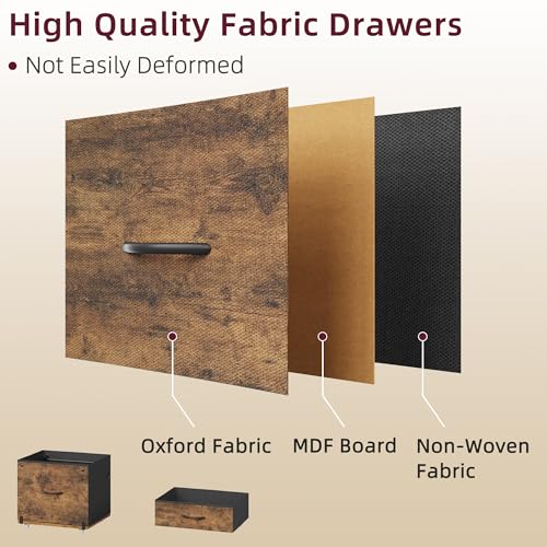 File Cabinet with 2 Fabric Drawers and Printer Stand - Image 5