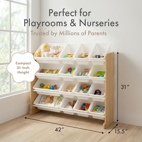 Humble Crew Kids Toy Organizer with 16 Bins, 4 Tier - Image 3