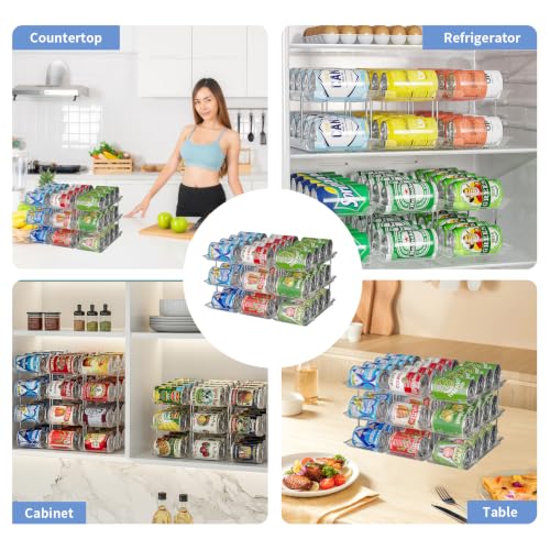 Jsyrjing Can Organizer for Pantry, 3-Tier Stackable Can Dispenser - Image 7