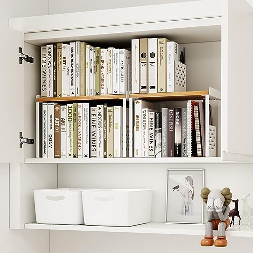Mitus Stacking Wood Shelf Organizer, Counter Cabinet Storage Rack - Image 5