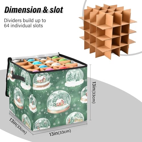 Snow Globe Christmas Ornament Storage Box | Home Organization - Image 4