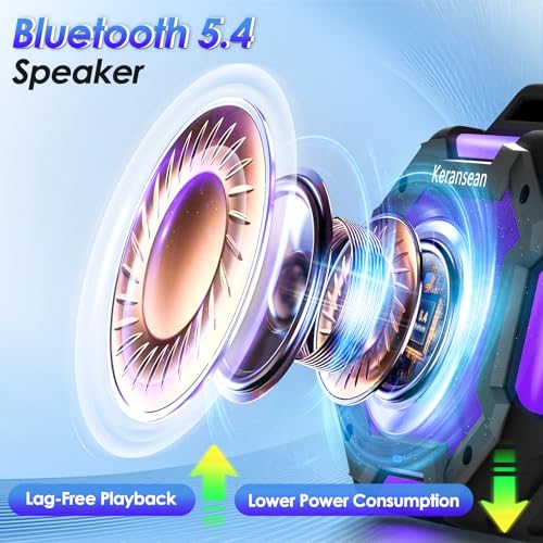 Shower Speaker Bluetooth 5.4, IPX7 Waterproof Portable Bluetooth - Image 4