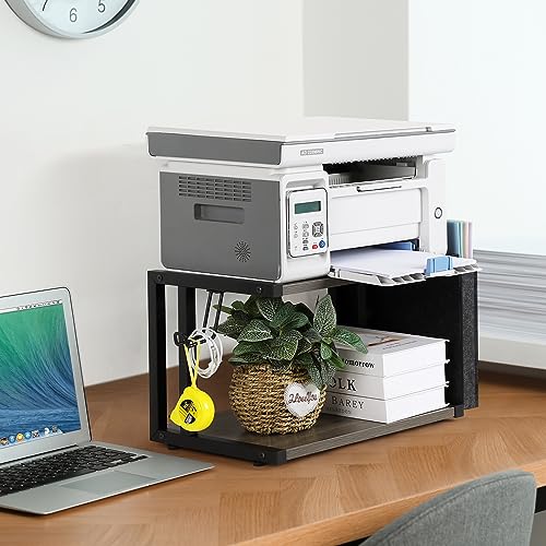 BTY Printer Stand Under Desk Printer Table with Storage - Image 3