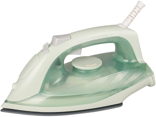 J&V TEXTILES Steam Iron with Ceramic Soleplate, Adjustable Temperature Control, Burst Steam Function, Anti-Calc System, Self-Clean Feature for All Fabrics (Green)