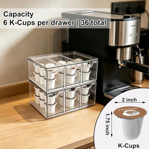 Prsildan Tea Bag Organizer K Cup Holder Drawer Coffe | All Products - Image 5