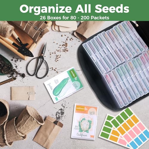 26 Slots Seed Organizer Storage Box with Labels | Home Organization - Image 4