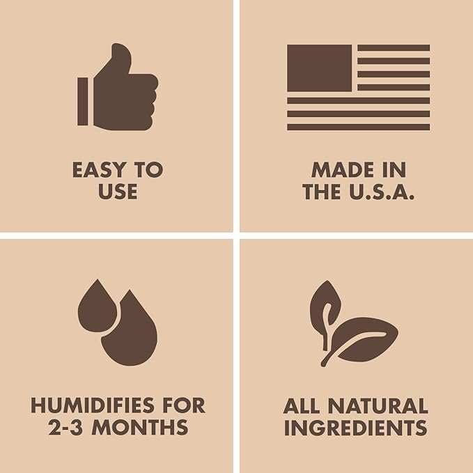 Boveda 75% Two-Way Humidity Control Pack for Storing Up to 25 Items – Size 60 – Single – Fix Major Moisture Loss in Non-Plastic Humidifier Boxes – Moisture Absorber – Humidifier– Individually Wrapped