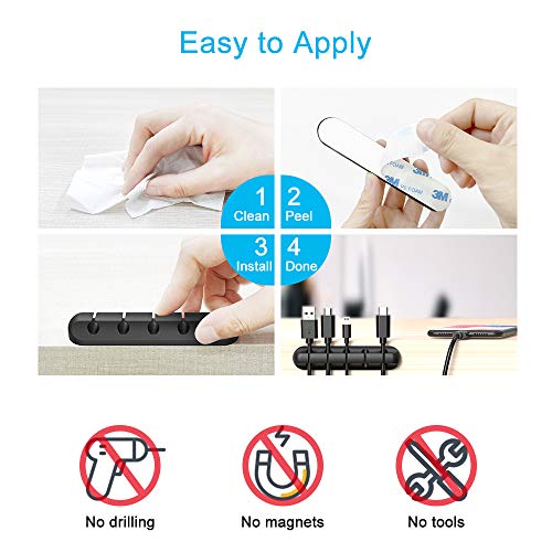 INCHOR Cord Organizer for Desk, Cable Organizer Cable Clips - Image 7