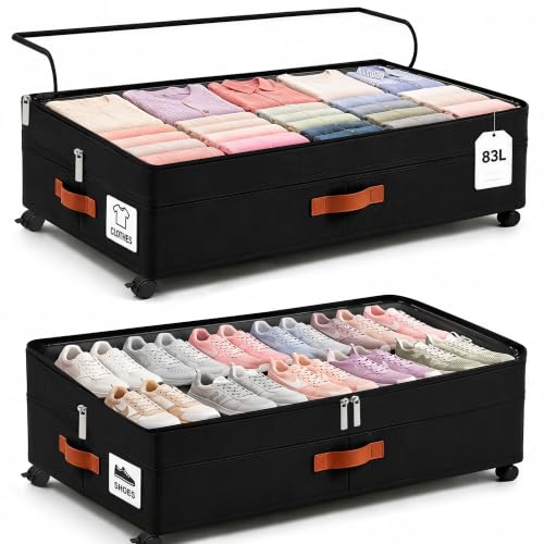 Under Bed Storage with Wheels, 2 Pack - Image 2