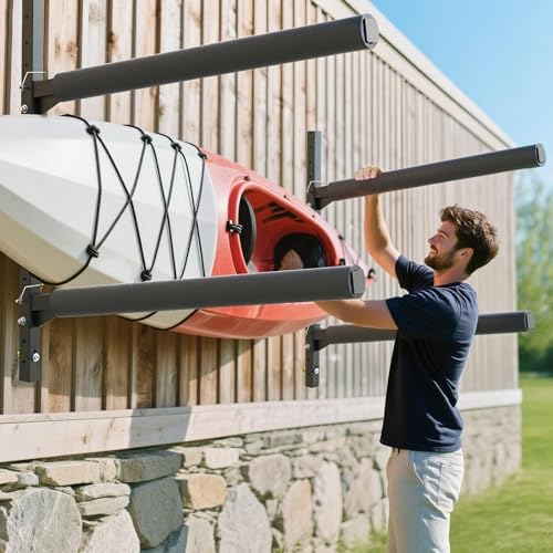 Heavy-Duty Kayak Wall Rack, 200 lb Per Level, 2-4 Tier - Image 4