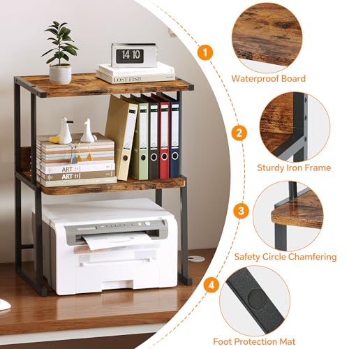 Homeiju 3-Tier Printer Stand for Desk, Desktop Print | All Products - Image 8
