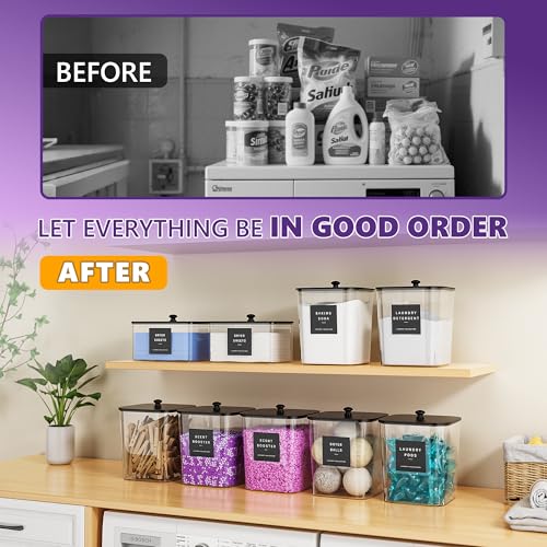 Moforoco 3 Pcs Laundry Pods Container, Clear Laundry Room - Image 7