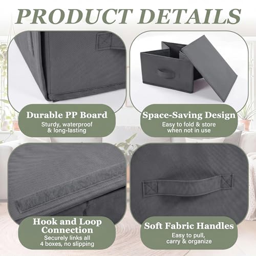 Weysat Stackable Under Dorm Bed Storage Container,17.7'' x 23.6'' - Image 4