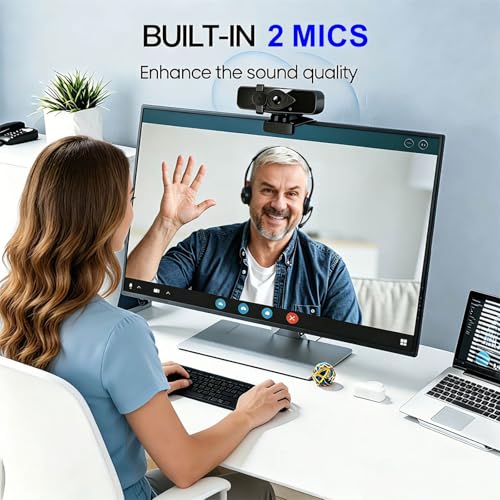 4K Webcam for Laptop/Desktop/Monitor with Privacy Cover - Image 4