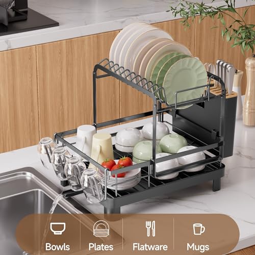 Runnatal 2-Tier Dish Drying Rack, Large Dish Drainer | All Products - Image 3
