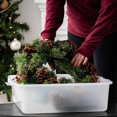 IRIS USA 33 Quart Christmas Wreath Storage Container Box - Image 3