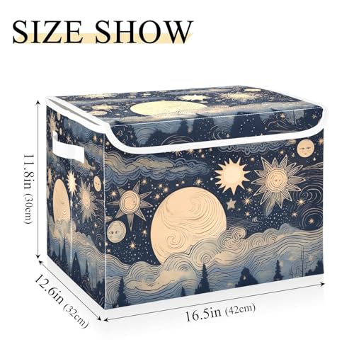Stars and Moon Storage Bins with Lids and Carrying H | All Products - Image 4