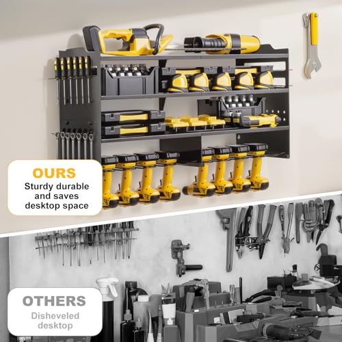 oviitech Large Power Tool Organizer Wall Mount Black - Image 6