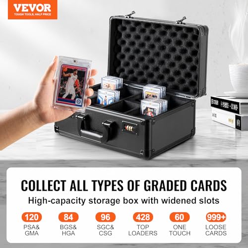 VEVOR 120 PSA Graded Card Storage Box 4 Slots, with Coded - Image 5