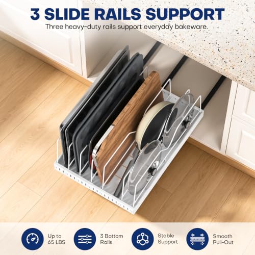 Pull Out Cabinet Organizer for Cookie Sheet, Cutting Board - Image 5
