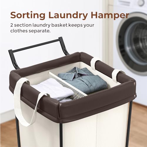 Rolling Laundry Hamper with Wheels and Handle, 160L - Image 4