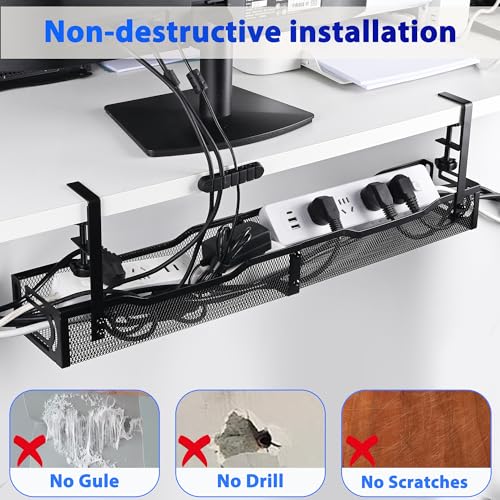 Under Desk Cable Management Tray 25.3 Inch, Clamp-On | All Products - Image 4