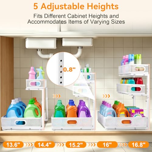 3 Tier Adjustable Under Sink Organizer for Bathroom & - Image 5