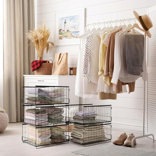 4-Tier Stackable Closet Organizer and Storage Shelves - Image 3