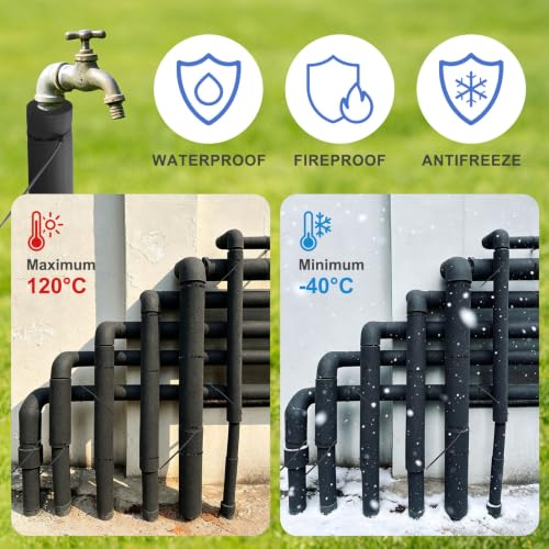 uxcell 7/8"(22mm) ID x 6Ft Pipe Insulation Foam Tube, Black - Image 5
