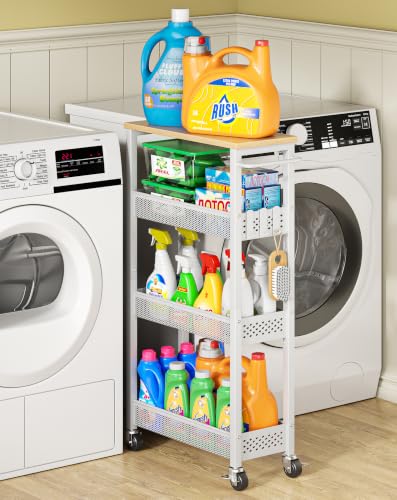 OKZEST Slim Laundry Room Organization Cart with Upgraded Metal - Image 2