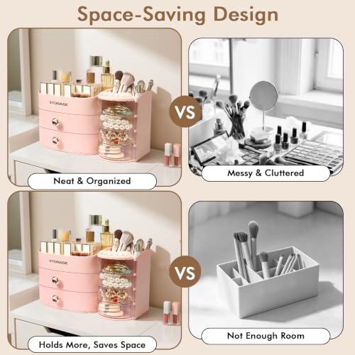 XIAPIA Makeup Organizer Countertop, Make Up Organizer for Vanity - Image 5
