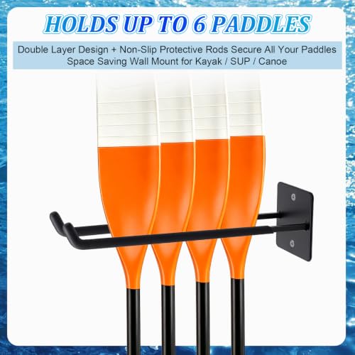 2 PCS Kayak Paddle Holder Wall Mount Holds 6 Paddles - Image 4