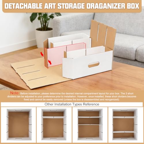 Compartment Storage Box, 4 Pack Organizer Box with Dividers - Image 5