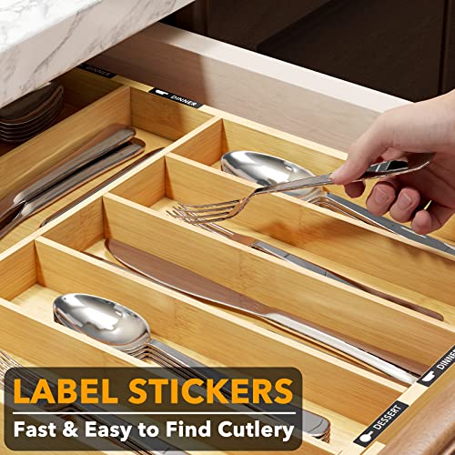 SpaceAid Bamboo Silverware Drawer Organizer with Lab | All Products - Image 6