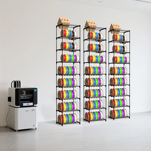 9-Tier 3D Printer Filament Storage Rack with Anti-Tipping - Image 3