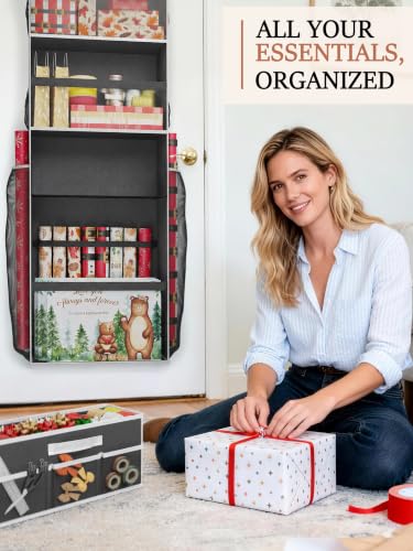 WERNNSAI Wrapping Paper Storage with Removable Drawer & - Image 3