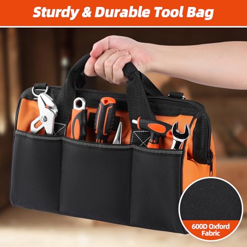 Tool Bag 14'', Thick Outer Pocket Tool Organizer Waterproof - Image 6